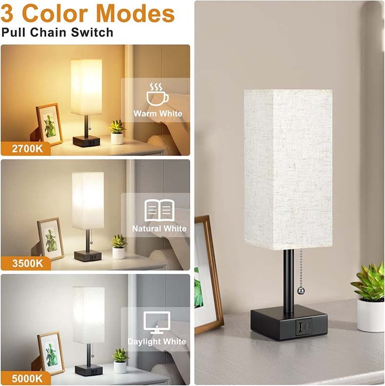 USB Bedside Table Lamp