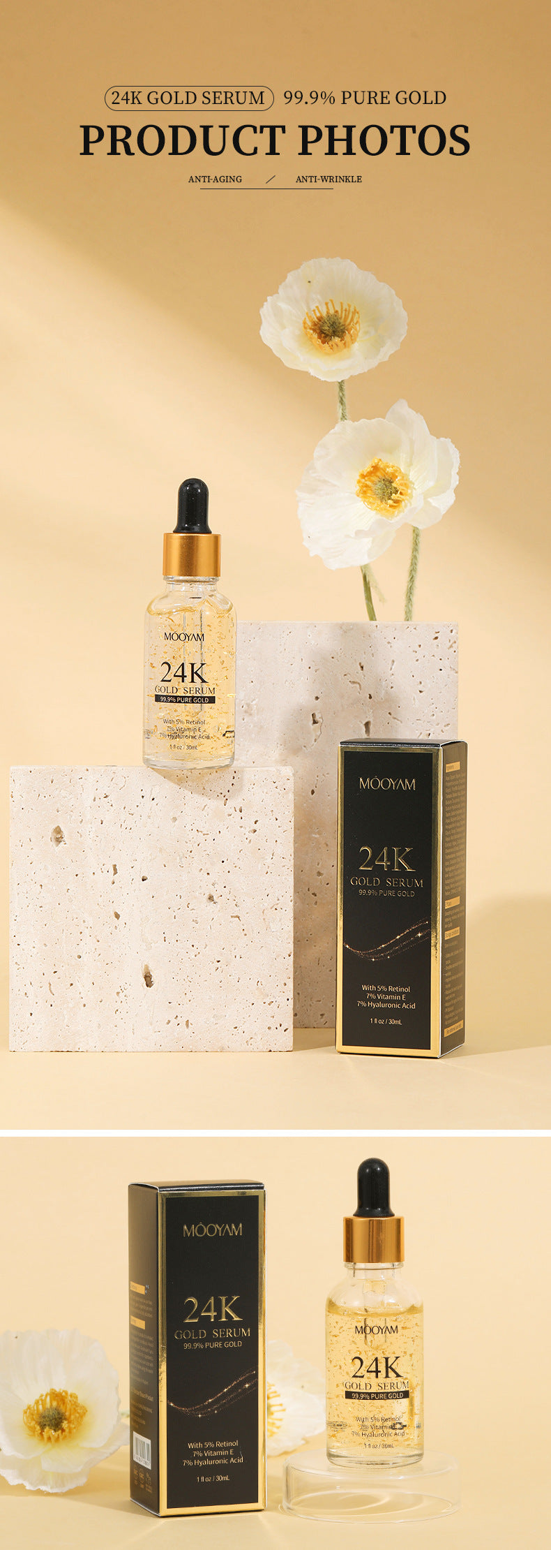 24K Gold Foil Vitamin Face Serum