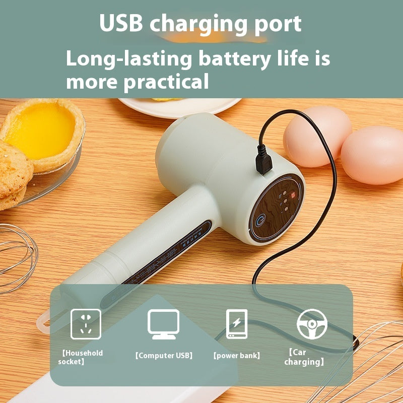 Rechargeable Electric Whisk - Handheld Cream Mixer