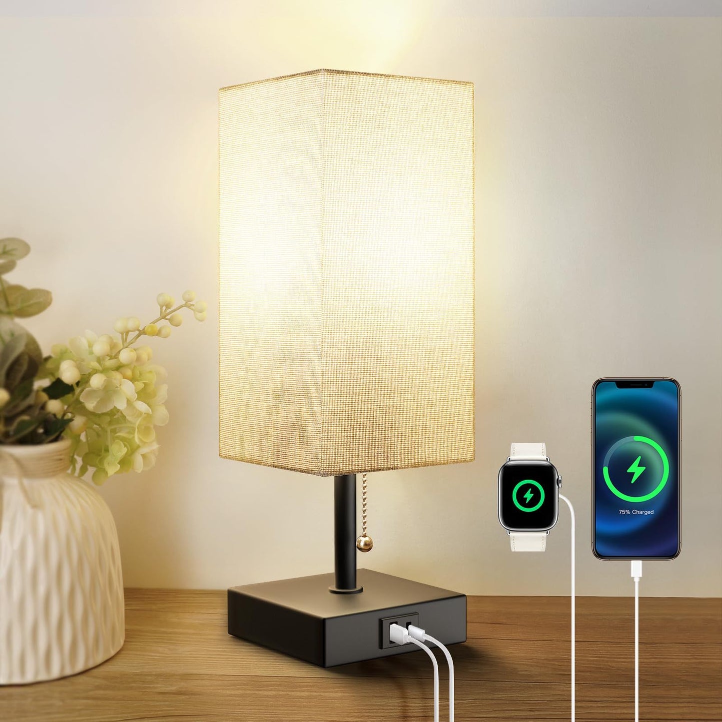 USB Bedside Table Lamp