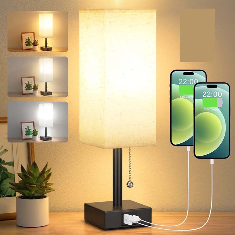 USB Bedside Table Lamp