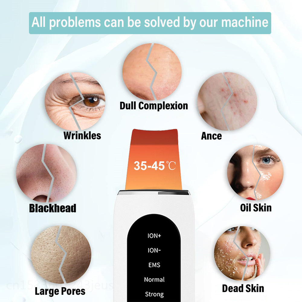Ultrasonic Skin Scrubber with Microcurrent & LED Light Therapy