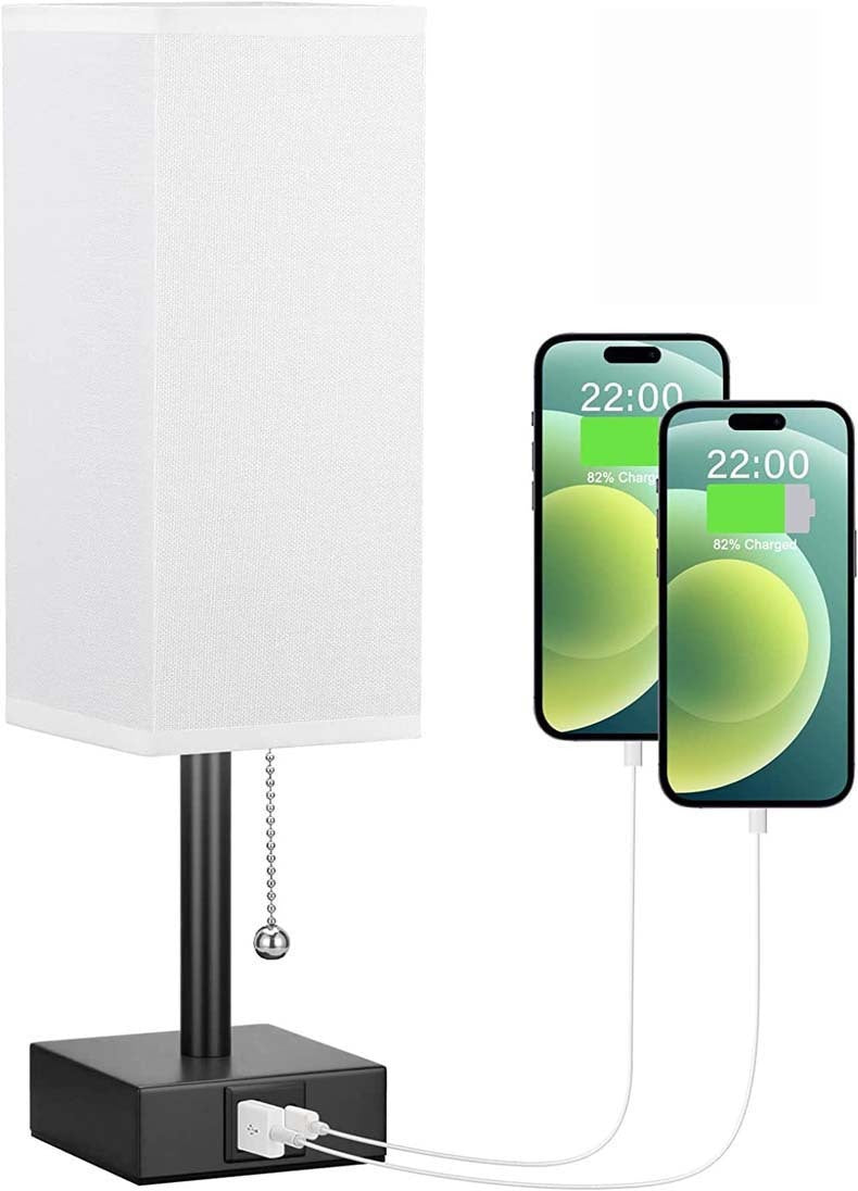 USB Bedside Table Lamp