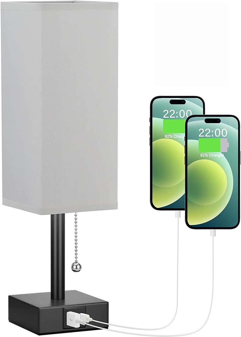 USB Bedside Table Lamp