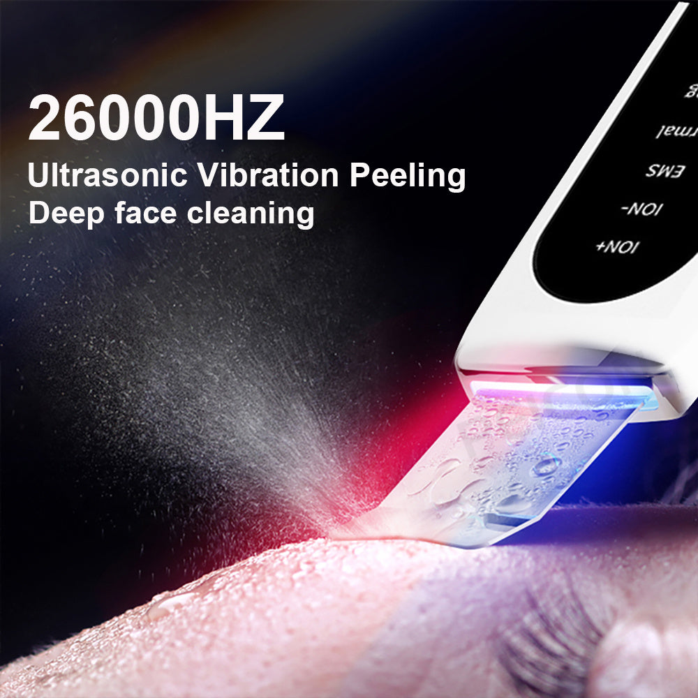 Ultrasonic Skin Scrubber with Microcurrent & LED Light Therapy