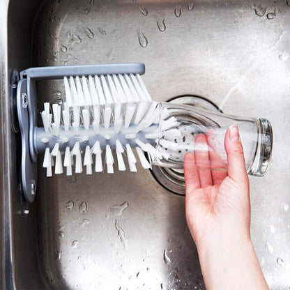 1 Cup Scrubber Glass Cleaner Bottles Brush
