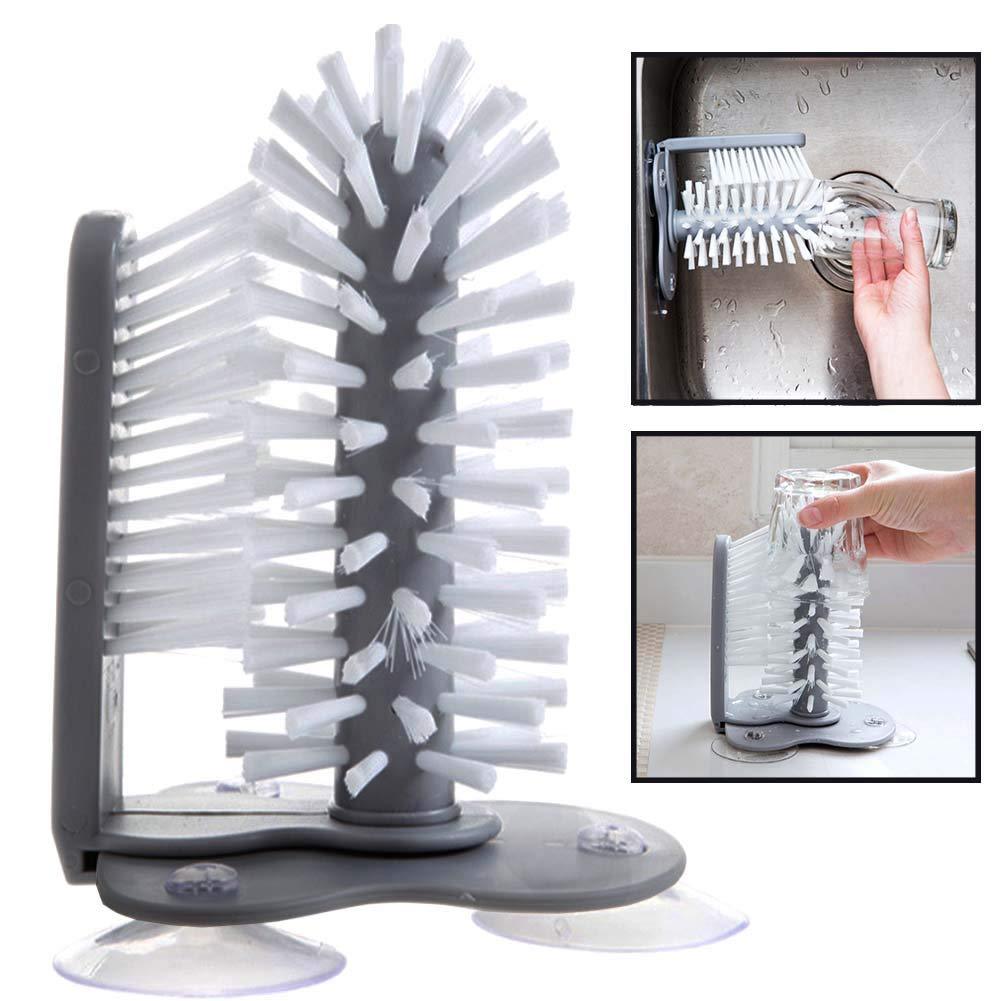 1 Cup Scrubber Glass Cleaner Bottles Brush