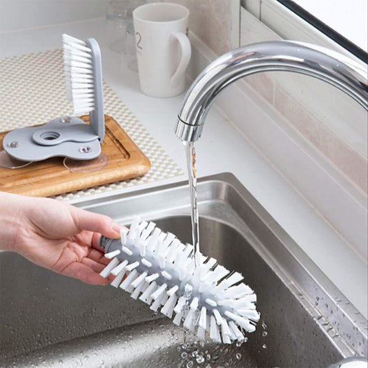 1 Cup Scrubber Glass Cleaner Bottles Brush