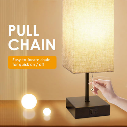 USB Bedside Table Lamp