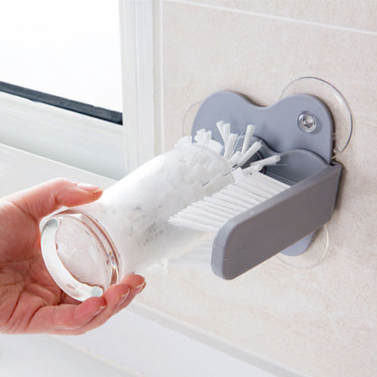 1 Cup Scrubber Glass Cleaner Bottles Brush