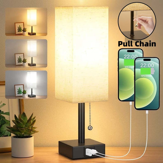 USB Bedside Table Lamp