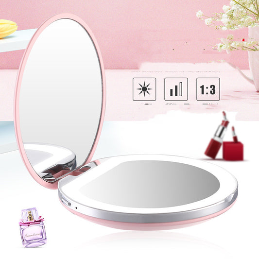 LED Compact Makeup Mirror with Lights